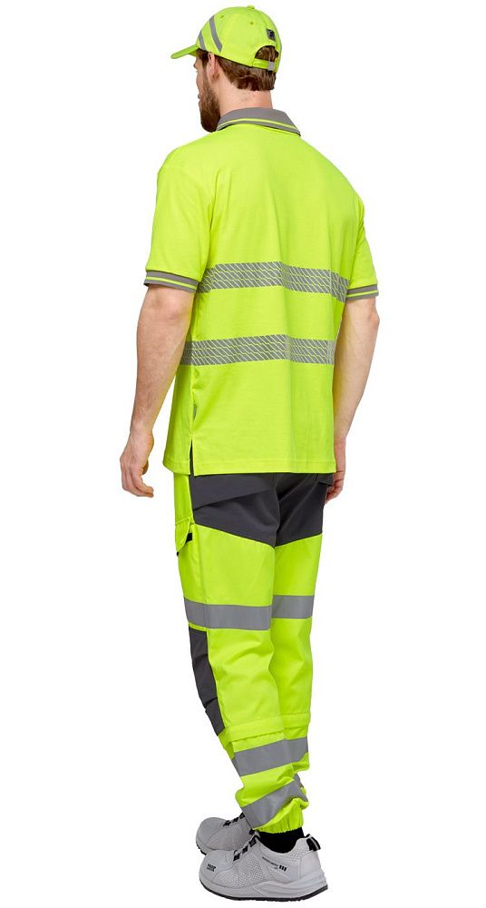 Футболка-поло сигнальная Фликер фл.-желтая Футболка-поло сигнальная Фликер фл.-желтая