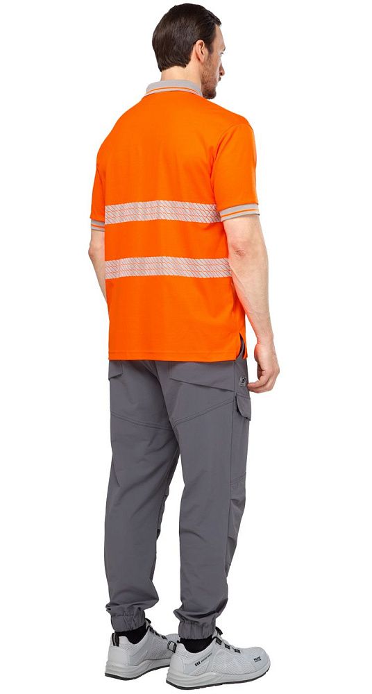 Футболка-поло сигнальная Фликер фл.-оранжевая Футболка-поло сигнальная Фликер фл.-оранжевая