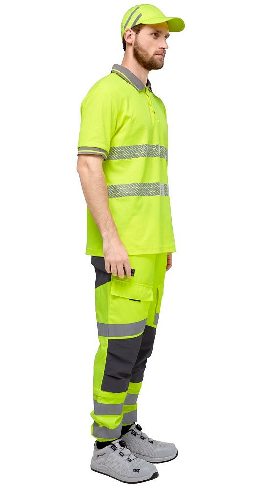 Футболка-поло сигнальная Фликер фл.-желтая Футболка-поло сигнальная Фликер фл.-желтая