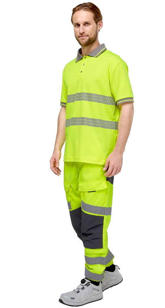 Футболка-поло сигнальная Фликер фл.-желтая Футболка-поло сигнальная Фликер фл.-желтая