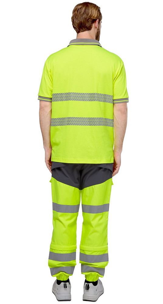 Футболка-поло сигнальная Фликер фл.-желтая Футболка-поло сигнальная Фликер фл.-желтая